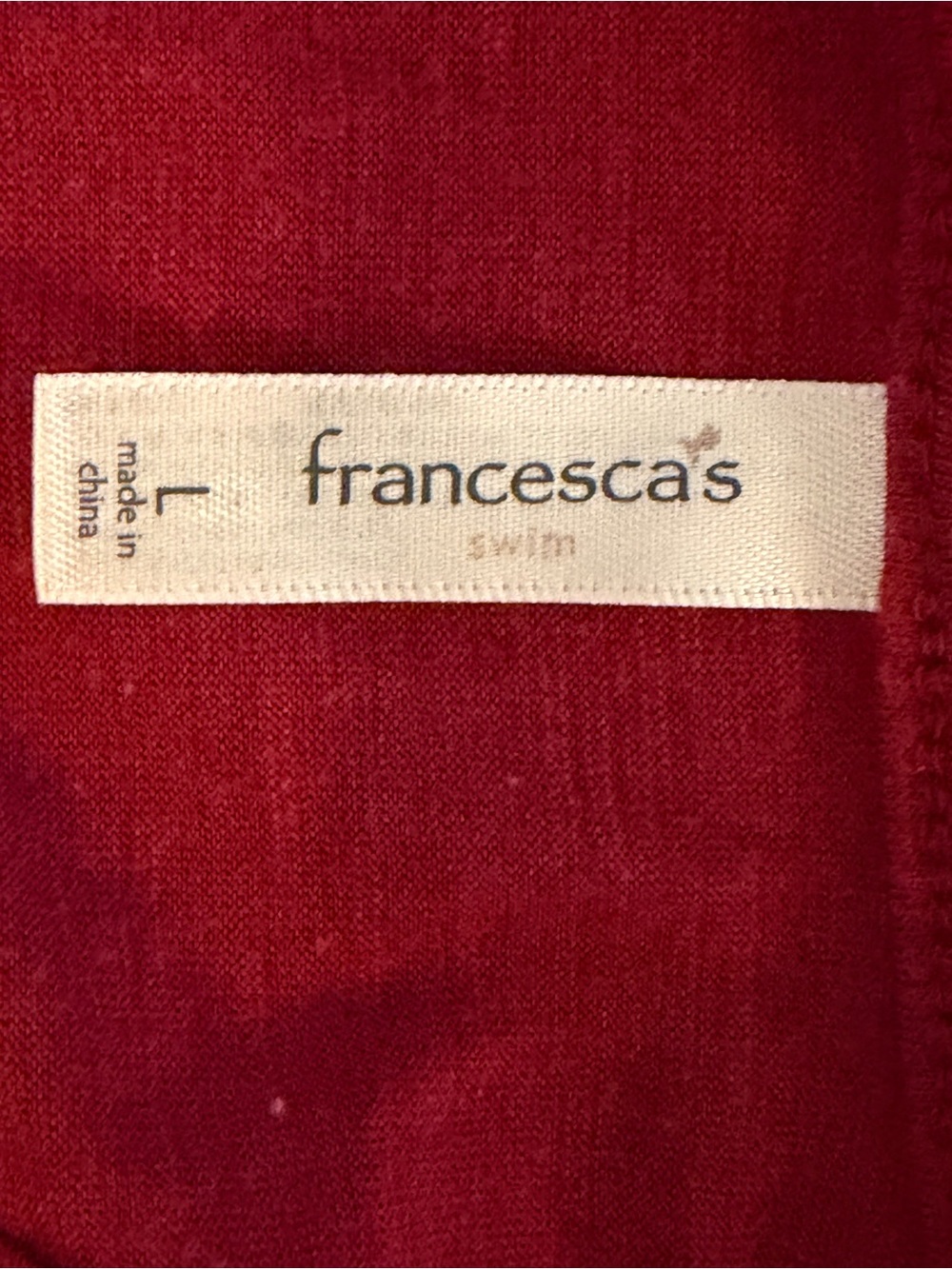 Francesca's Red Swim Tank Top Size Large - Picture 3 of 6